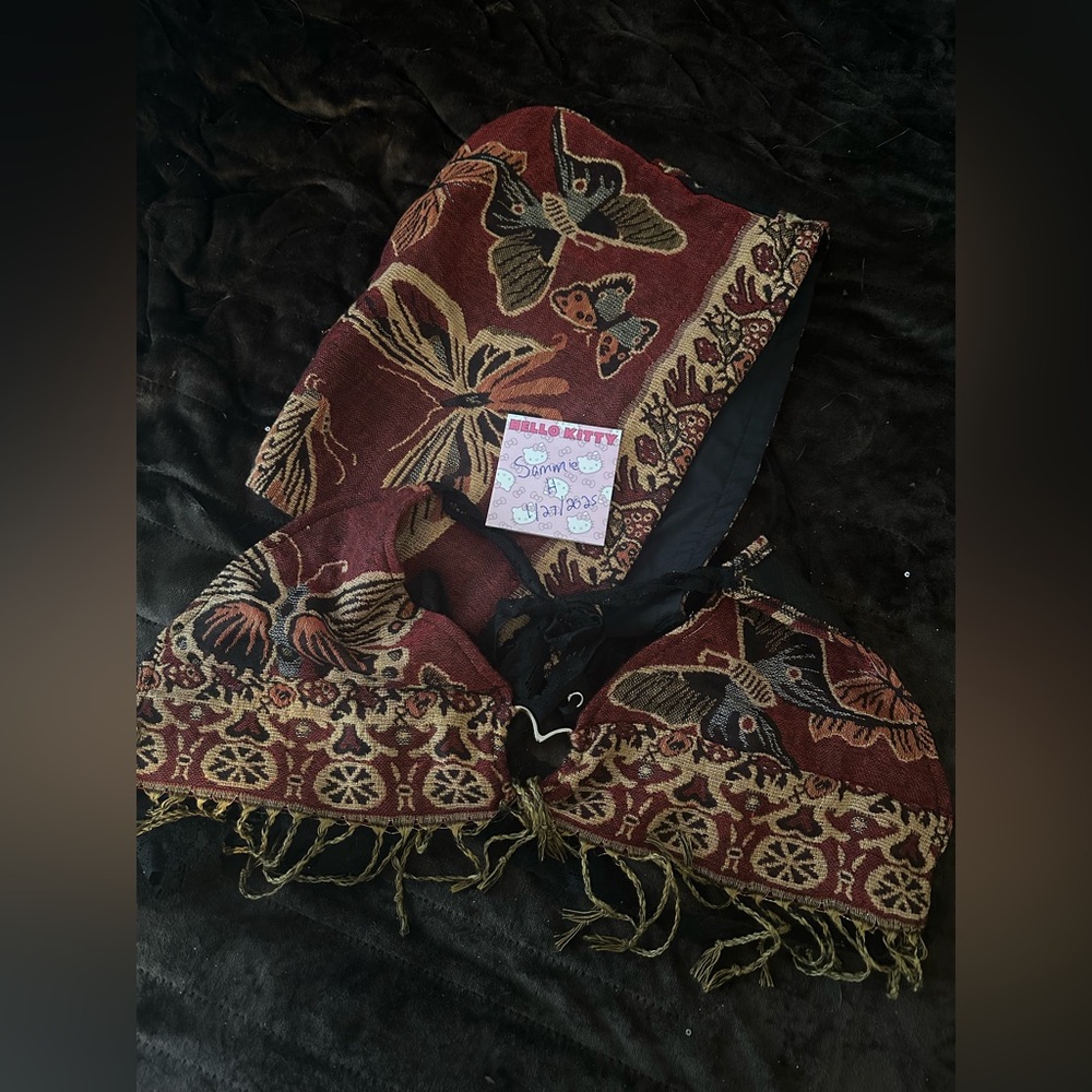 Butterfly pashmina top and hood